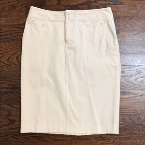 Lauren Ralph Lauren Cream Pencil Skirt